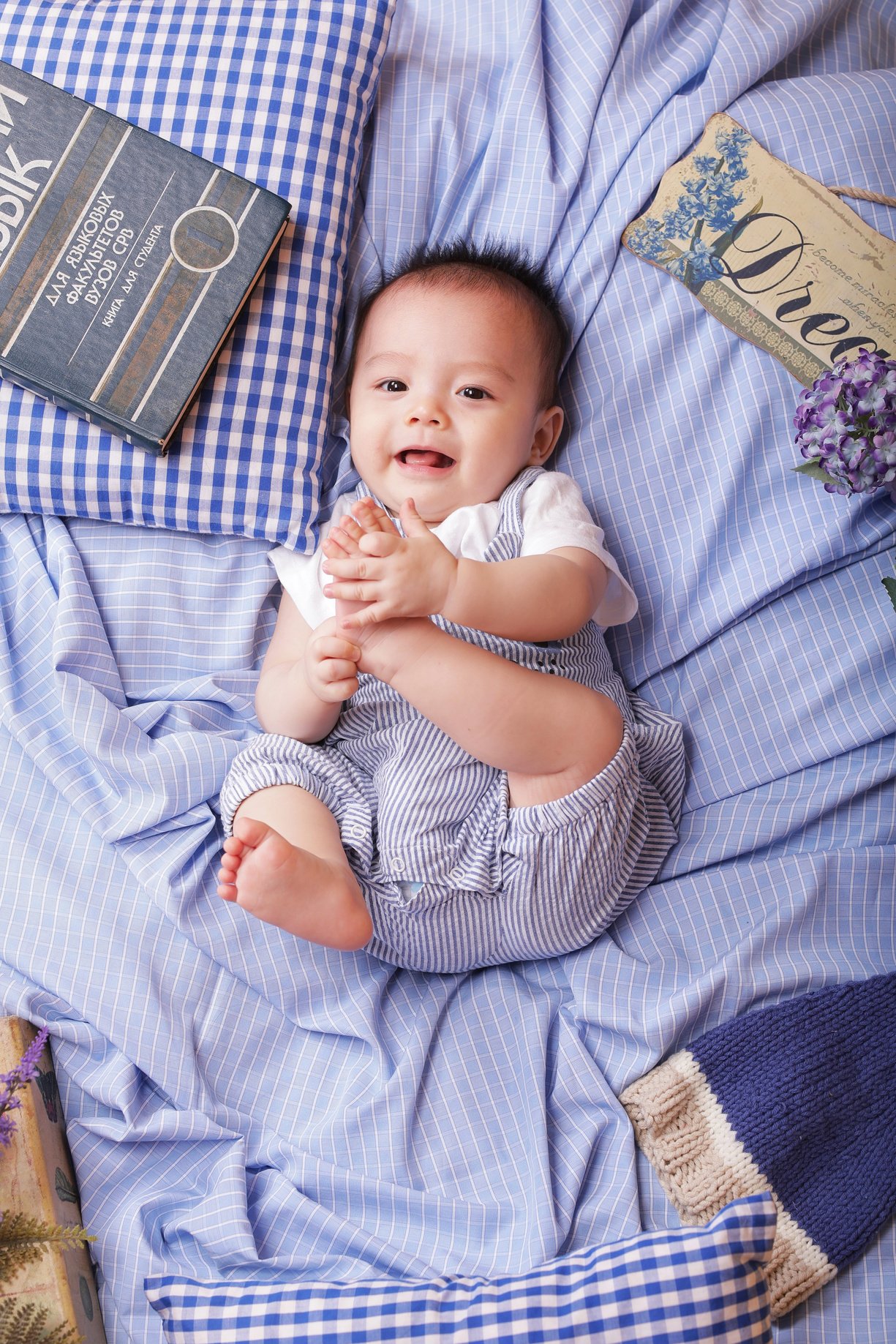 Cute Baby Lying on Bed